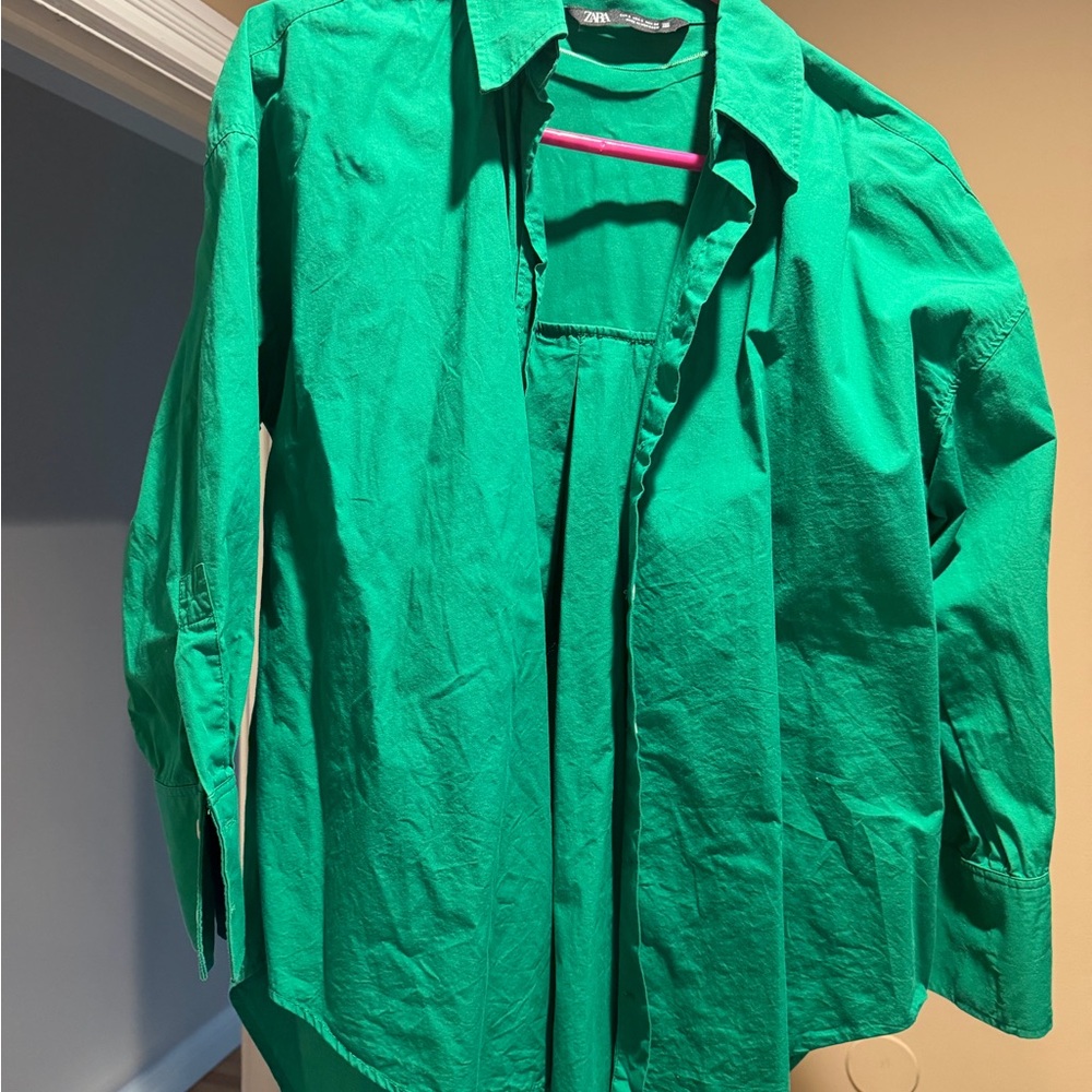 Green Women’s button down Shirt